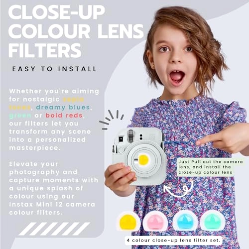 Mini 12 + 40 Shot Mini Film + Mini 12 Case + Mini Album Book + Film Stickers + Colour Filters + Accessories