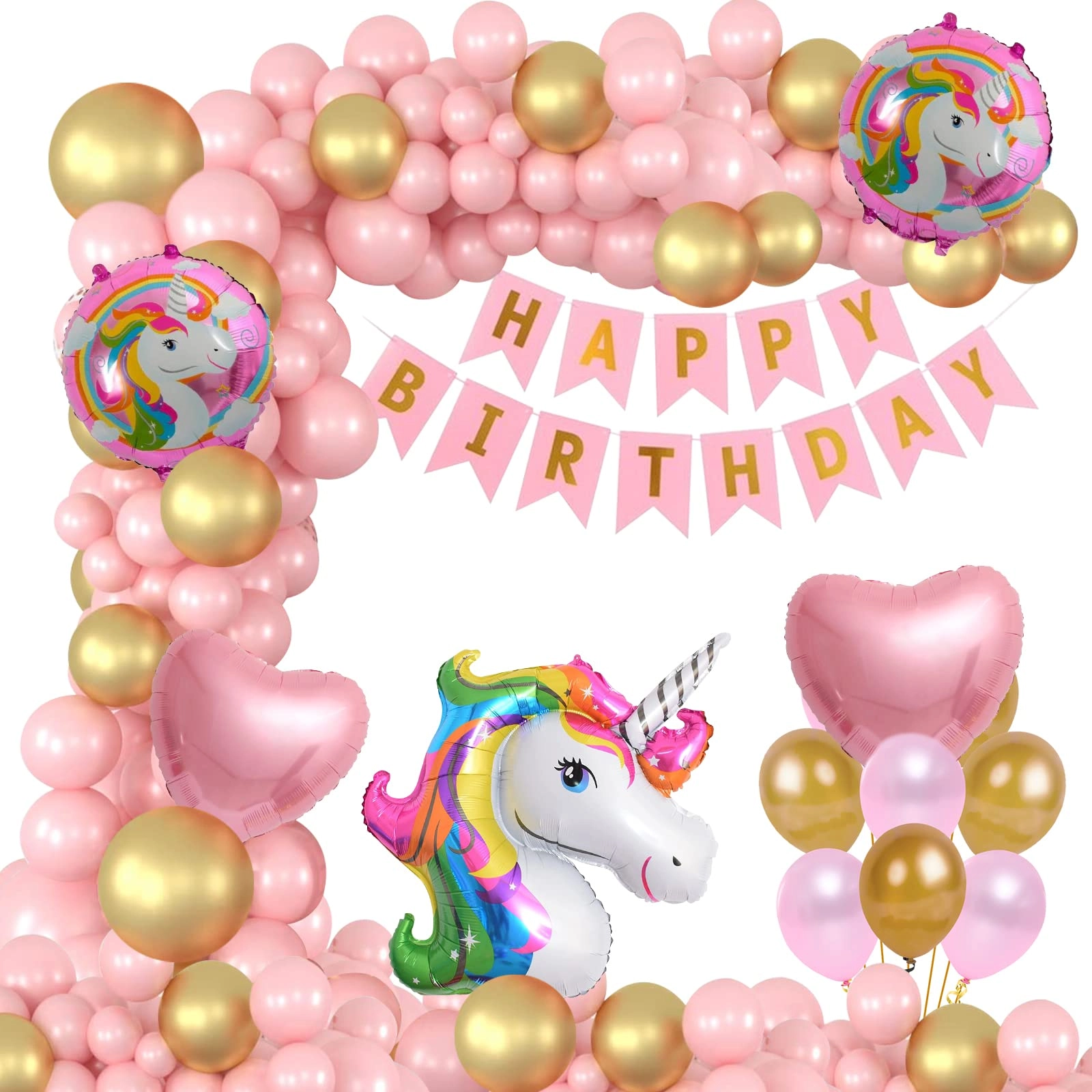 Party Propz Unicorn Birthday Decoration Kit - 57 Pcs Birthday