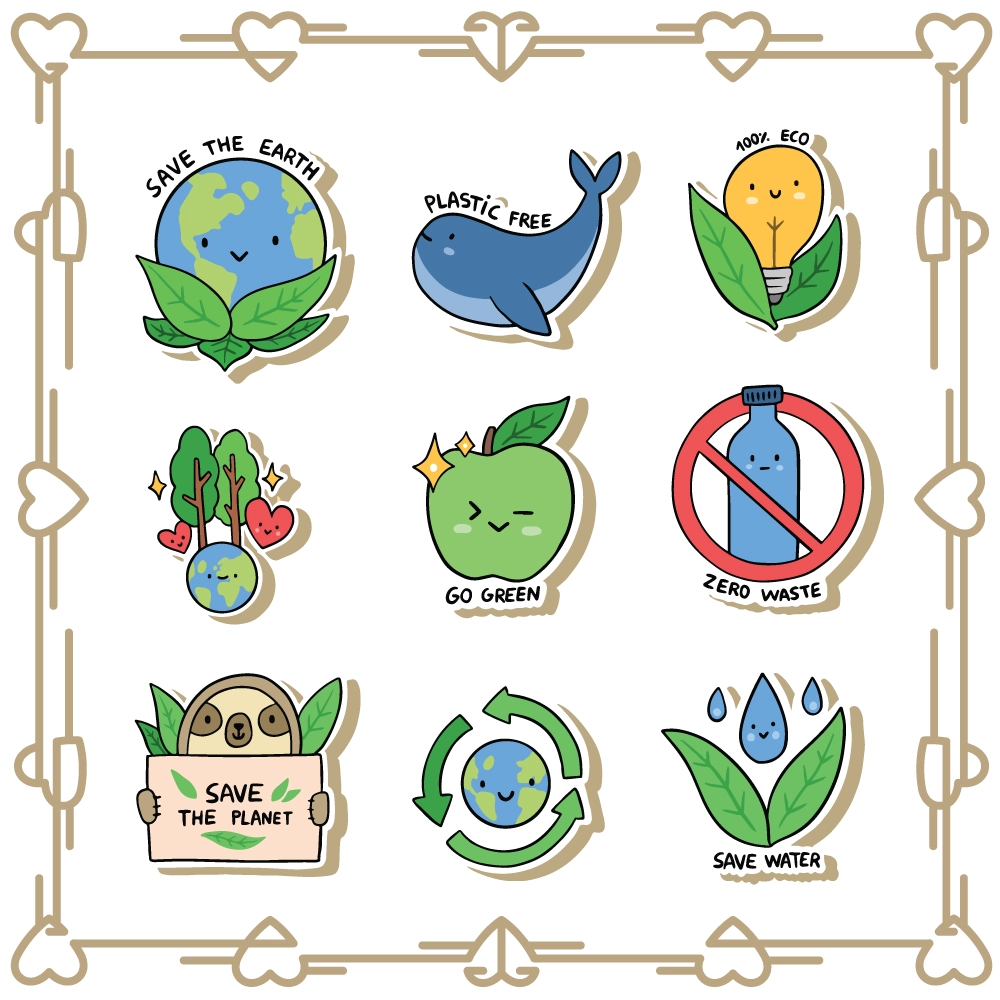 Twinkle Hands Recycling Go Green Stickers