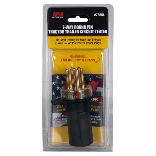 7-Round Pin Trailer Circuit r - Circuit Tester Black