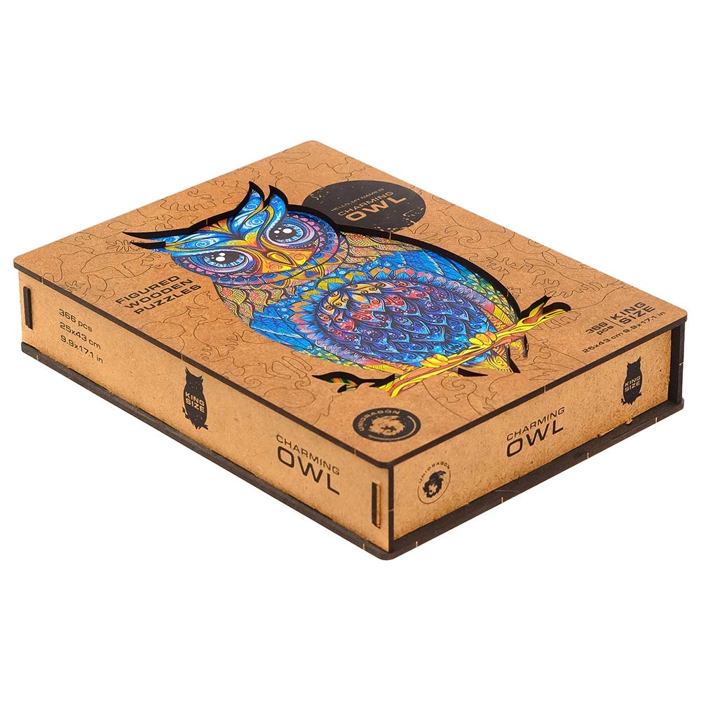 Unidragon Charming Owl Wooden Puzzle (4107390-OWL_KS) - 366 pcs