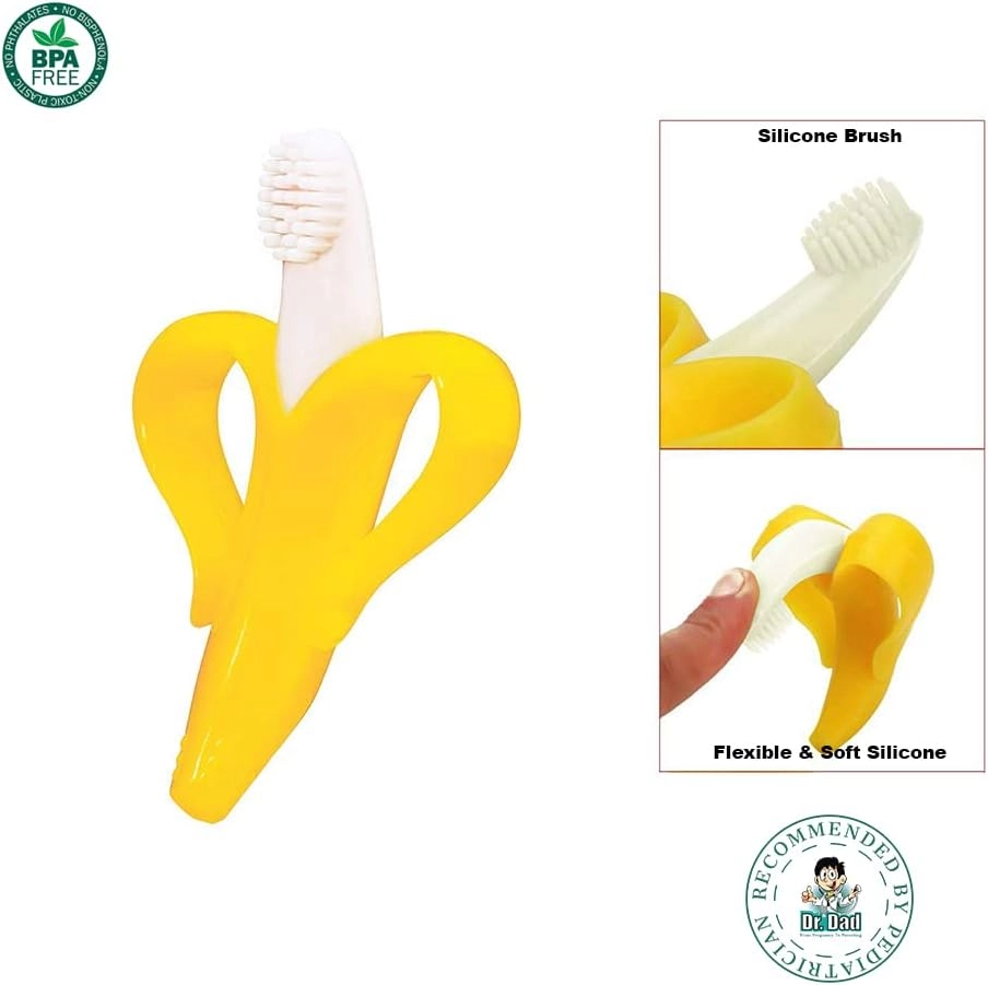 Baby Silicone Soft Teething Toy - Food-grade silicone Banana