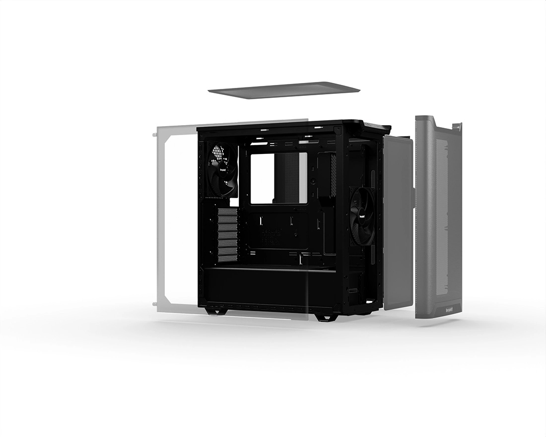 Pure Base 501 - Black 2 Preinstalled Quiet Fans
