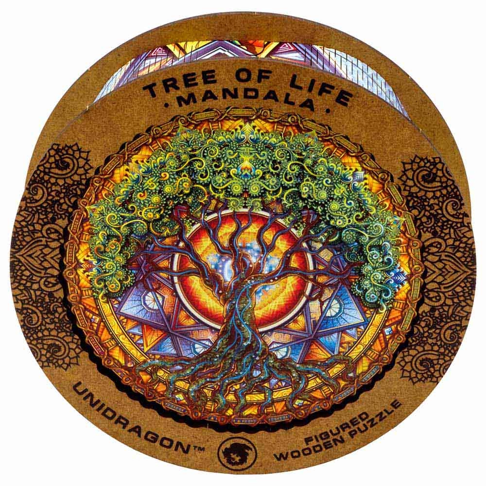Unidragon Mandala Tree Of Life Wooden Puzzle (4107390-Tree_Of_Life_M) - 200 pcs