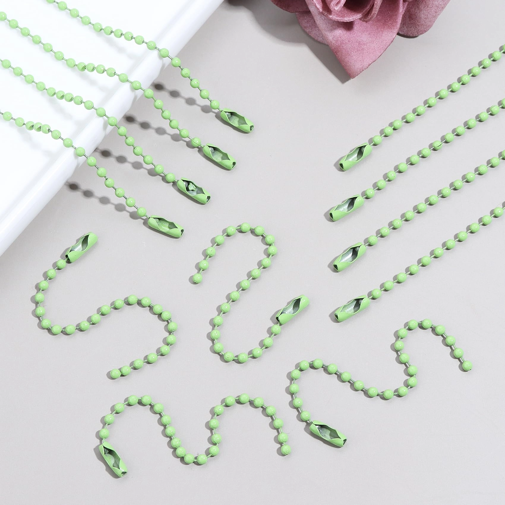 Ball Beads Chains - 20Pcs Purple 4 Inch