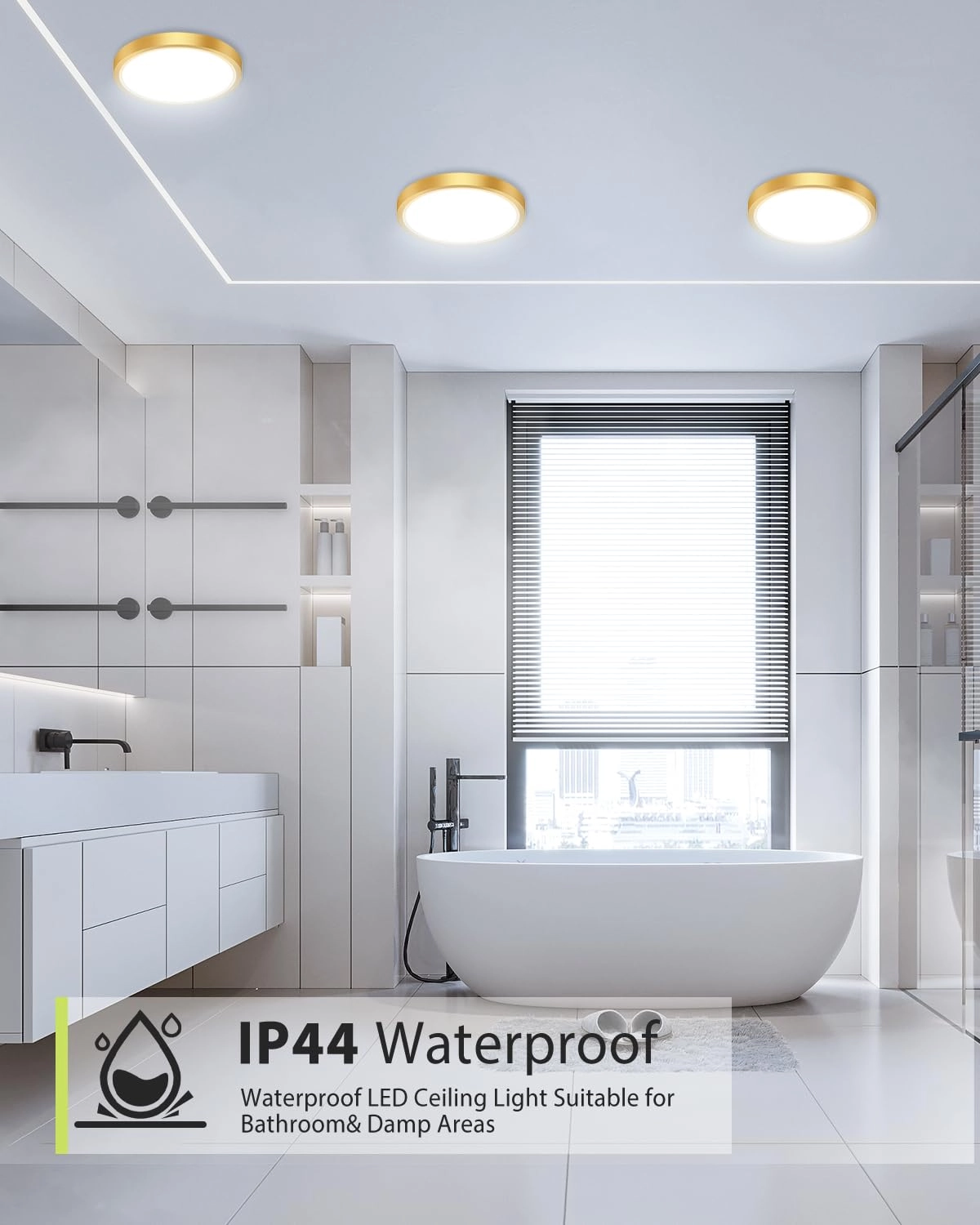 Flush Mount LED Ceiling Light - 3000K 4500K 6000K Dimmable