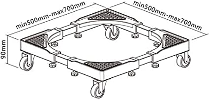 Adjustable Mobile Washing Machine Base - Automatic Heightening Universal Caster Stand