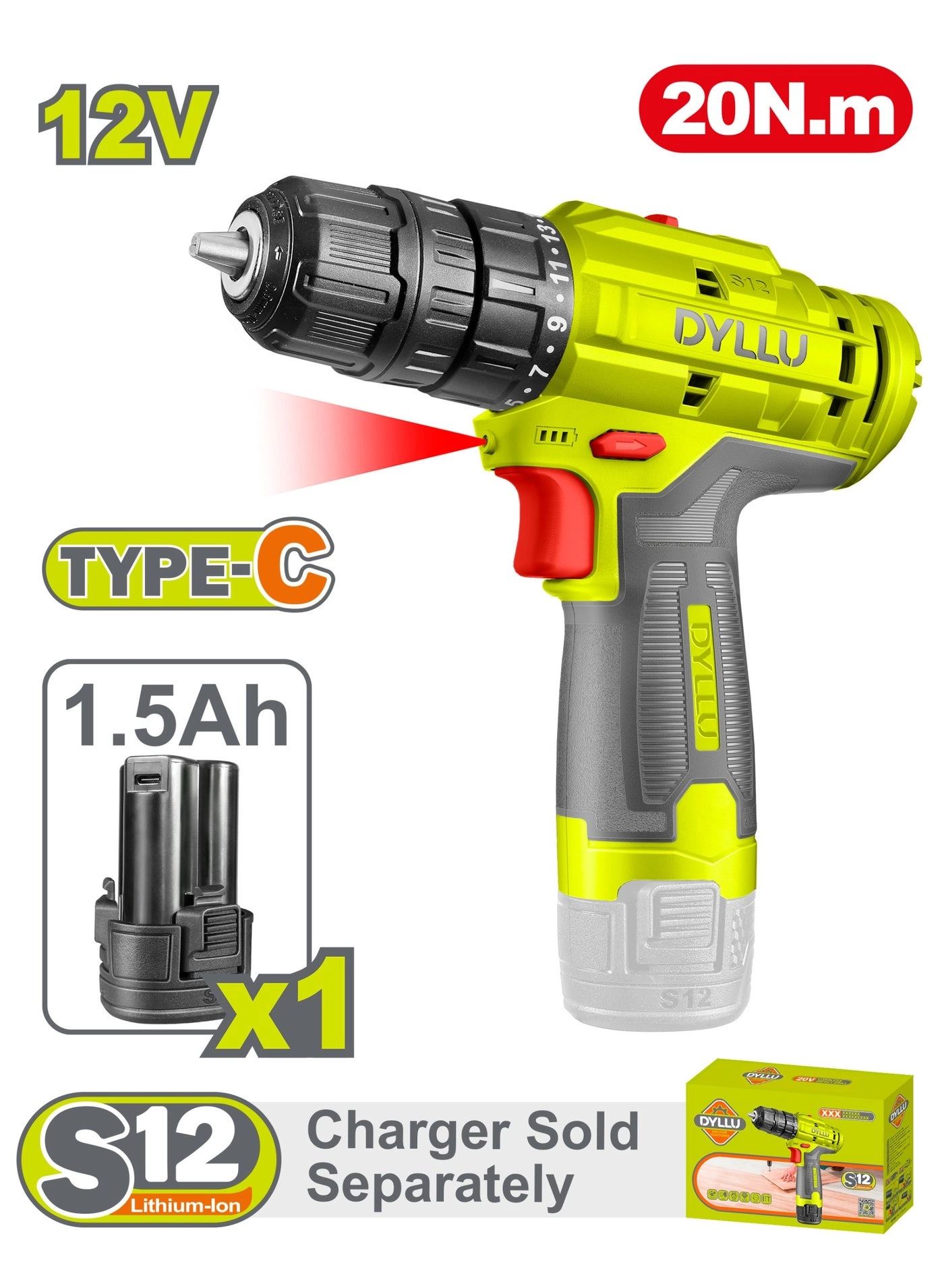 DYLLU DTCDS520 - 12V 20Nm 2-Speed