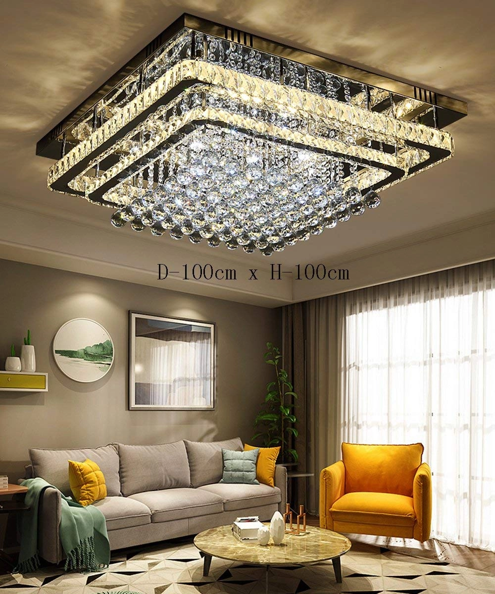 Touch down K9 Crystal Chandelier - cold white warm white neutral white Dimmable