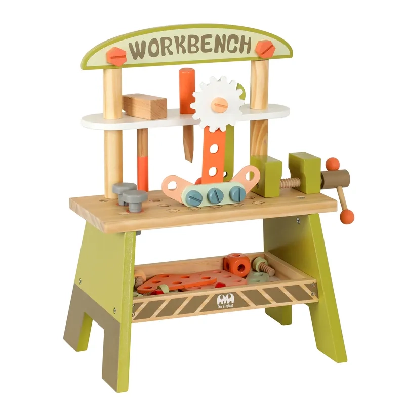 Kids Wooden Tool Table Playset - 5+