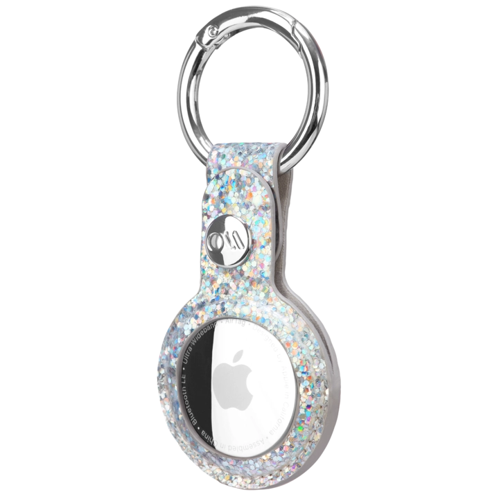 Case-mate Clip Ring Leather Keychain Apple AirTag Case - Sparkle