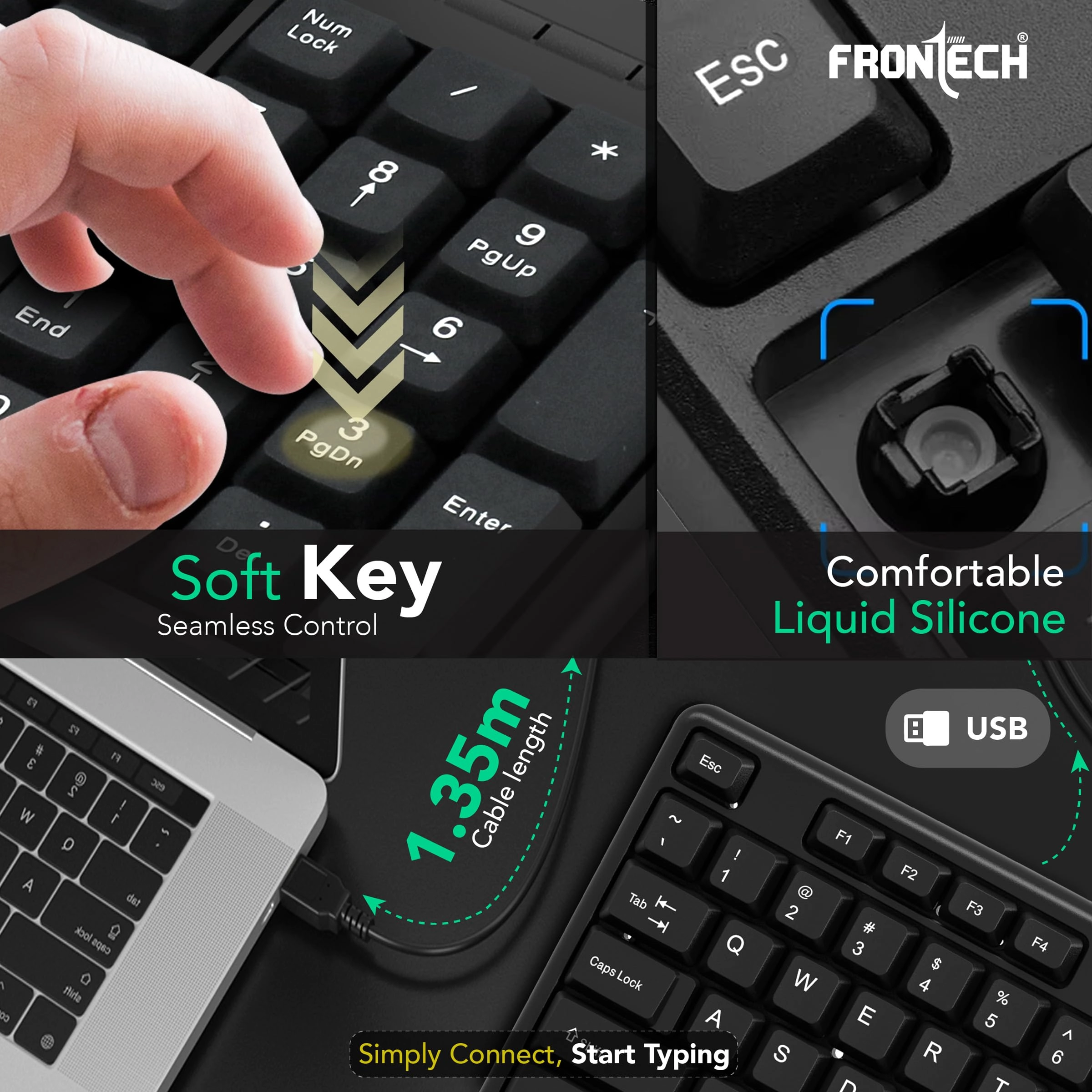 Keyboard & Mouse Combo - QWERTY Wired