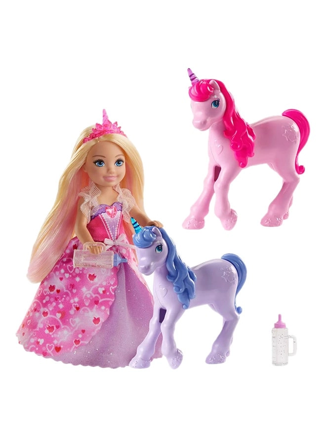Barbie Dreamtopia Chelsea + Baby Unicorn Ages 3+