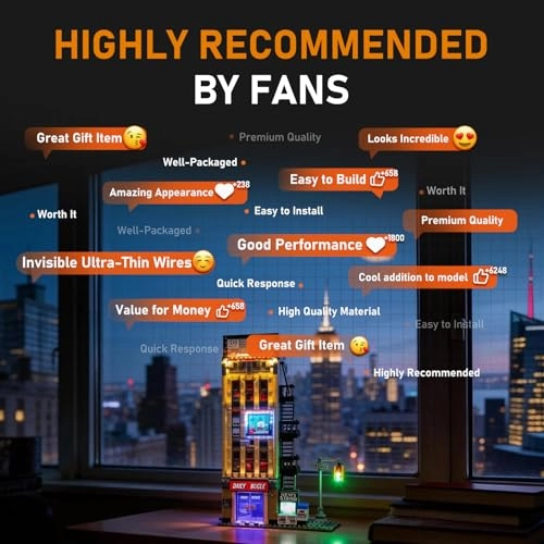 Light Set for The Daily Bugle (76342) - Plug-and-Play Pre-configured Wiring