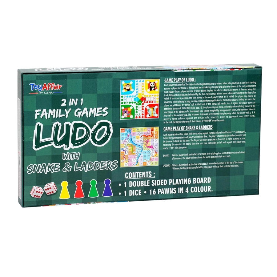 2-In-1 Ludo With Snake & Ladders