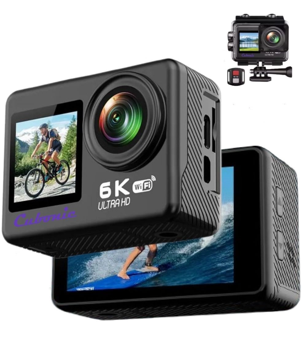 Cubonic India R 1/5 Rajnagar, Ghaziabad, U.P.-201001 Customer Care Whatsapp:-7011410155 6K Dual Screen Action Camera - 6K 30FPS