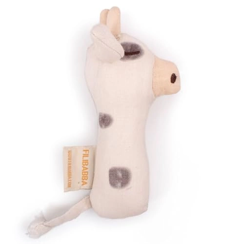 Linen rattle - Linen Cow