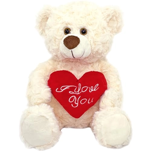 Dreplfn Teddy Bear with Red Heart I Love You - 30 cm