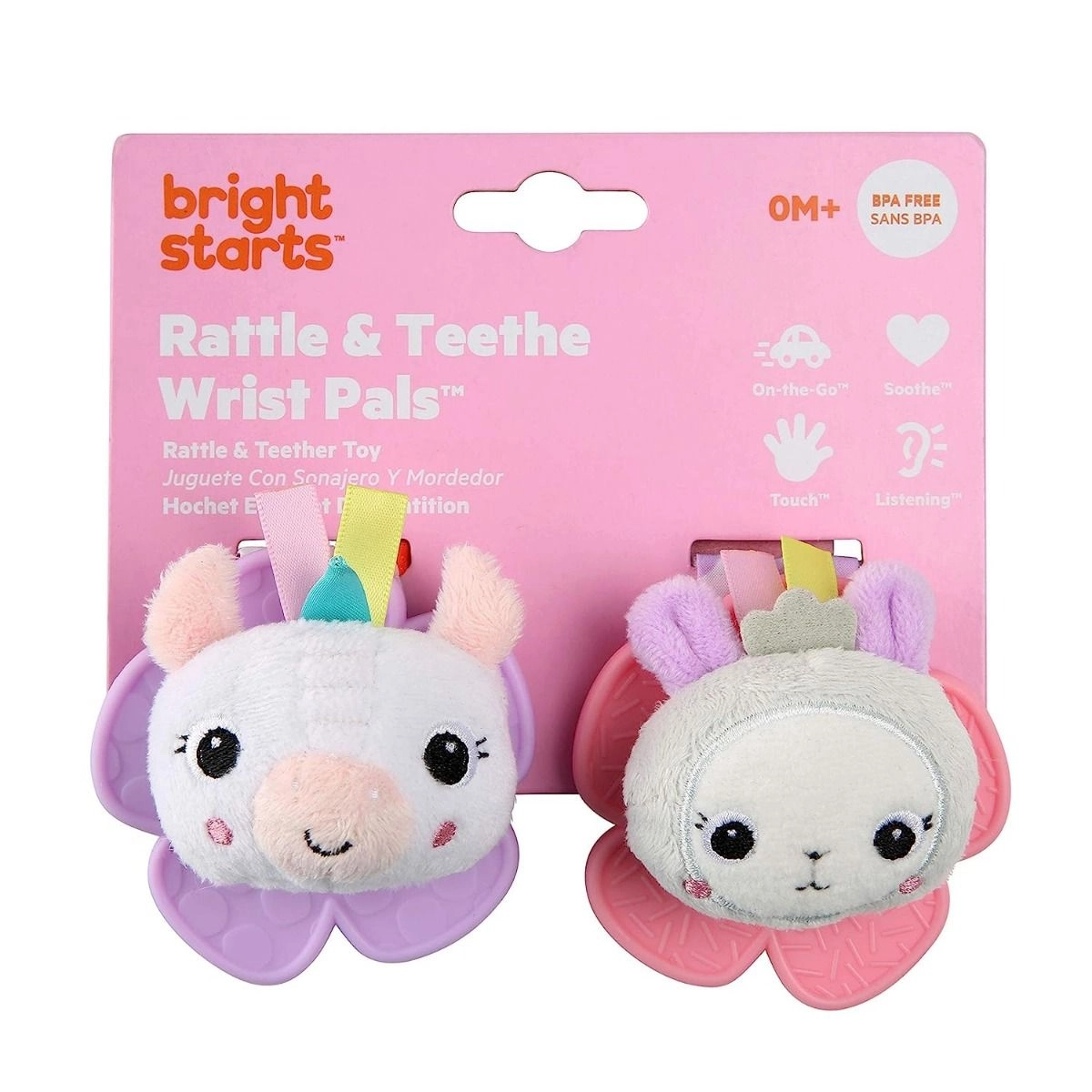 Rattle & Teethe Wrist Toy - Wearable Unicorn Llama