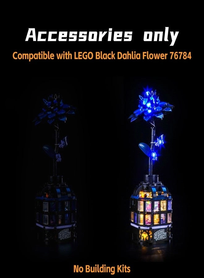 LED Lighting Kit - Lego 76784 Black Dahlia Flower