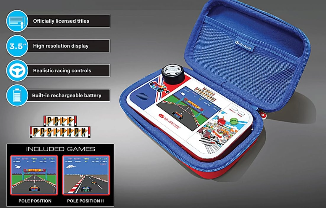 Pole Position Pocket Player Max - 3.5-inch LCD Rechargeable Battery