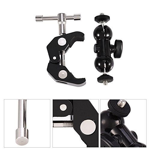 Dual Ball Arm Mount - Aluminum Alloy Black