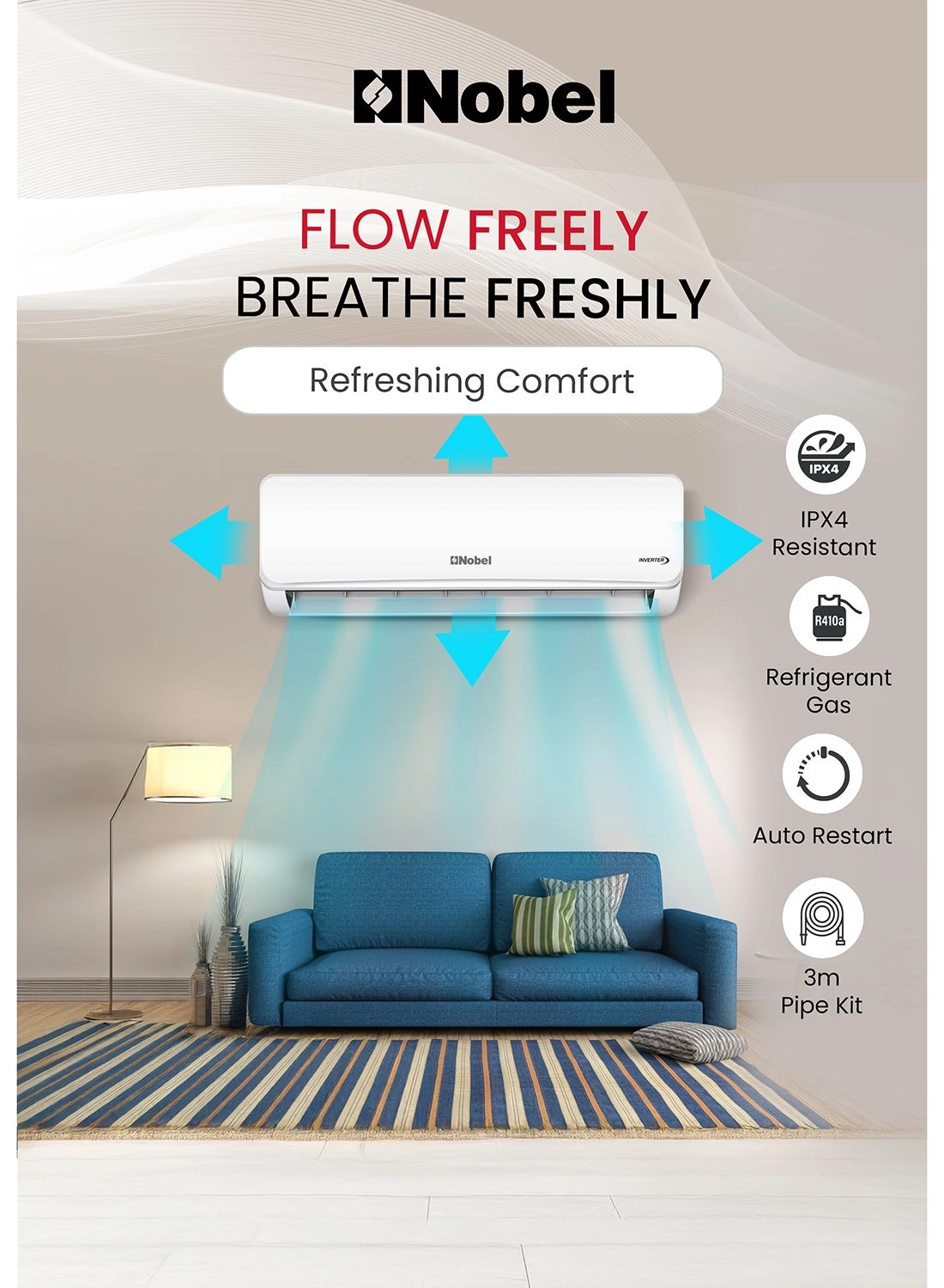 NSAC18VTL - 18000BTU R410 Inverter