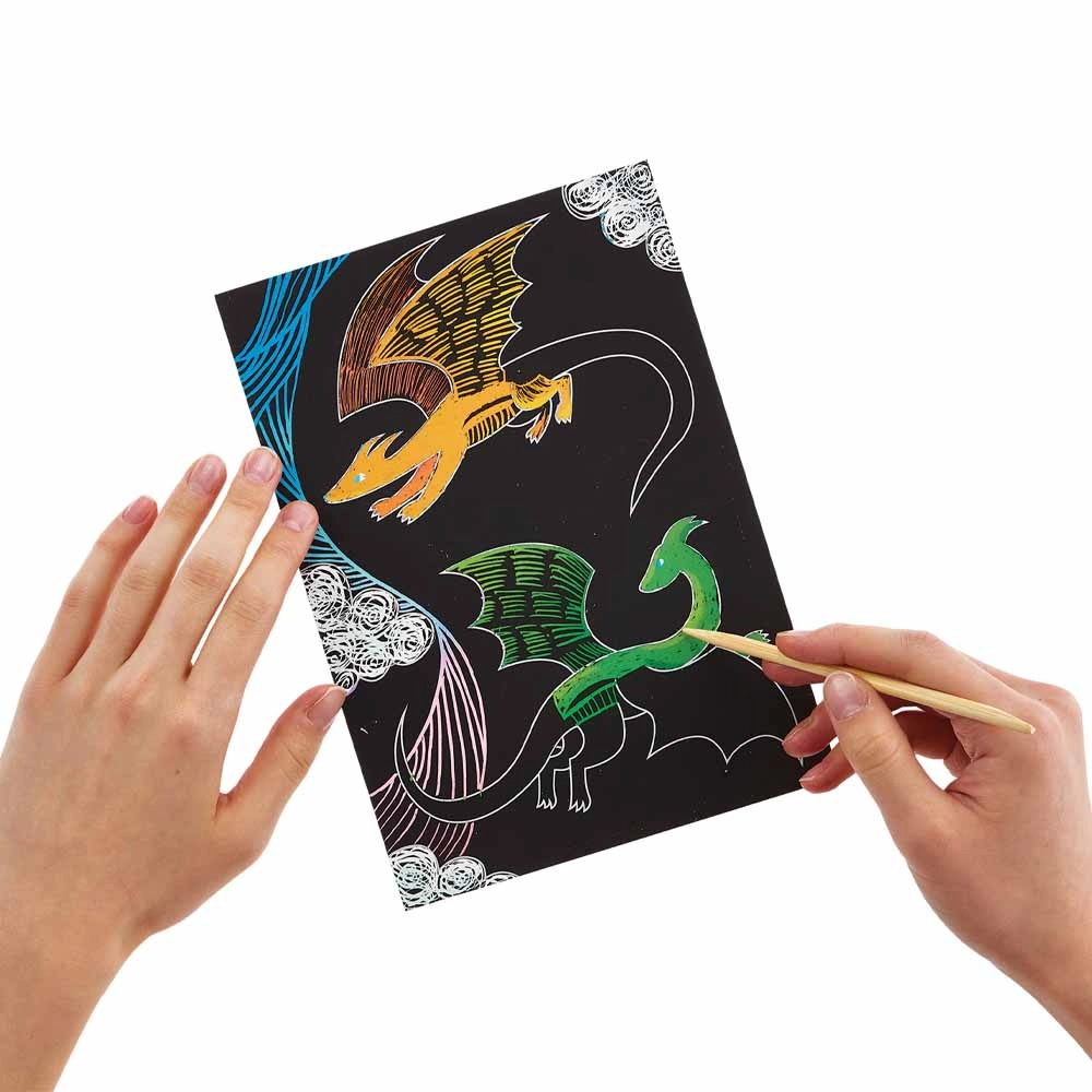Scratch & Scribble Art Kit Fantastic Dragons - 6+ years