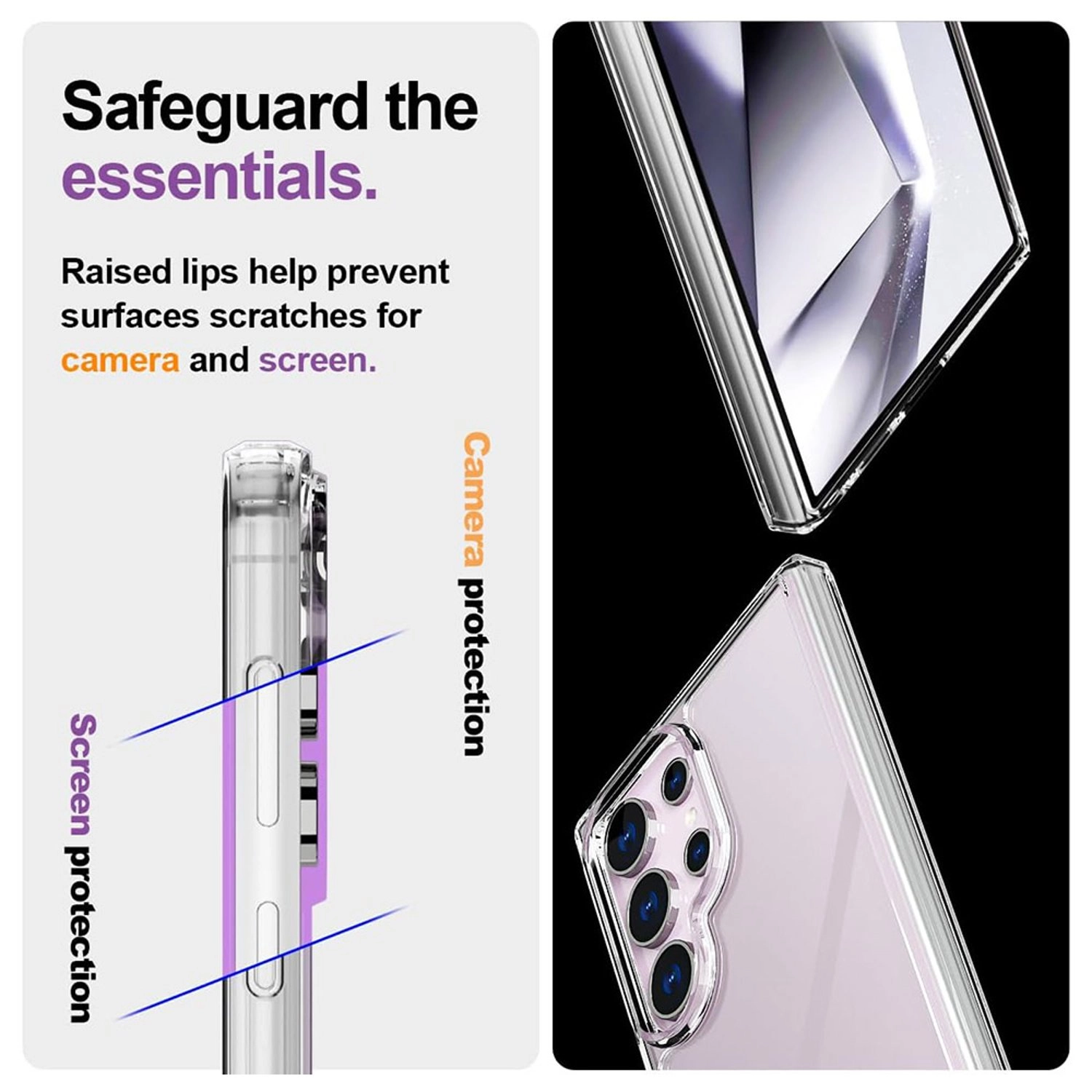 Crystal Clear Transparent Back Case for Samsung Galaxy S24 Ultra