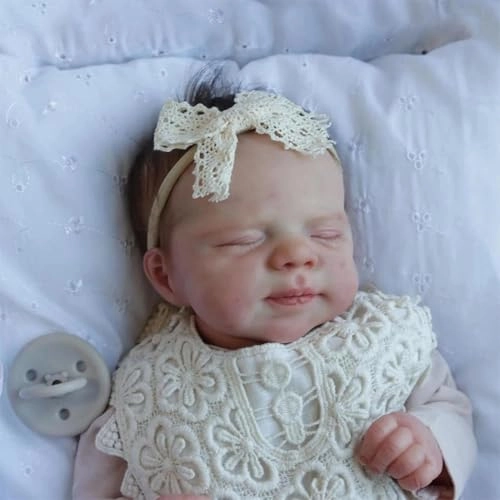 Reborn Baby Doll - 18 Inch Silicone Girl Sleeping Ages 3+