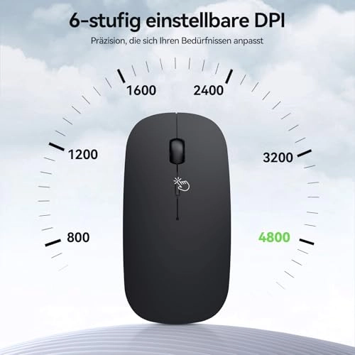 4800 DPI 6-Button Mouse - Wireless