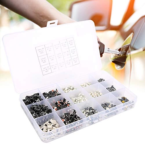 Tactile Push Button Switch - 750pcs 15-value Assortment Kit
