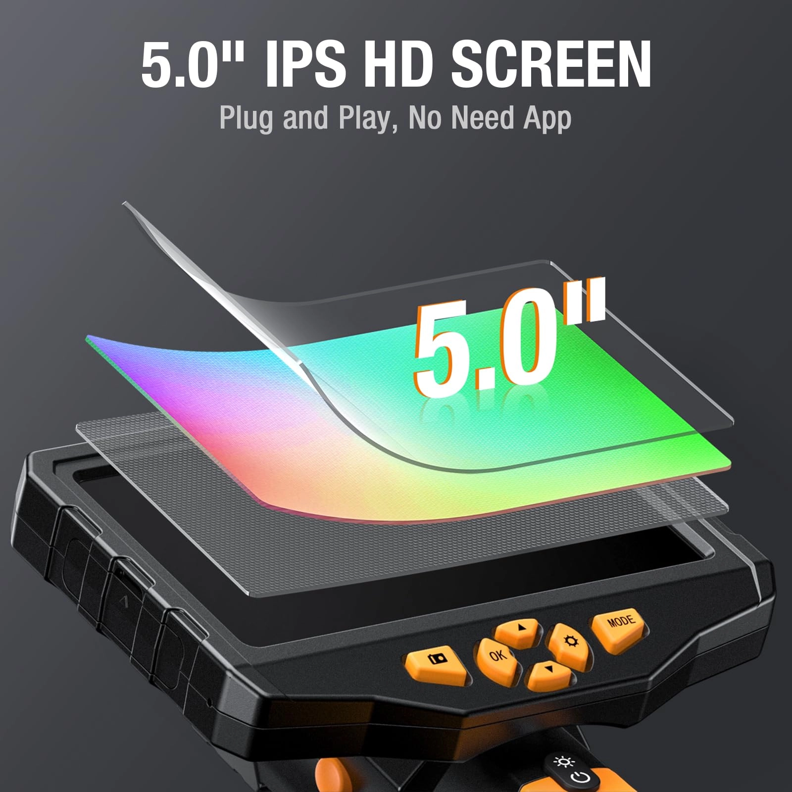 Triple Lens Borescope Inspection Camera