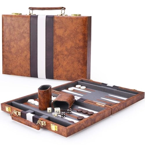 Backgammon Set - Folding Faux Leather