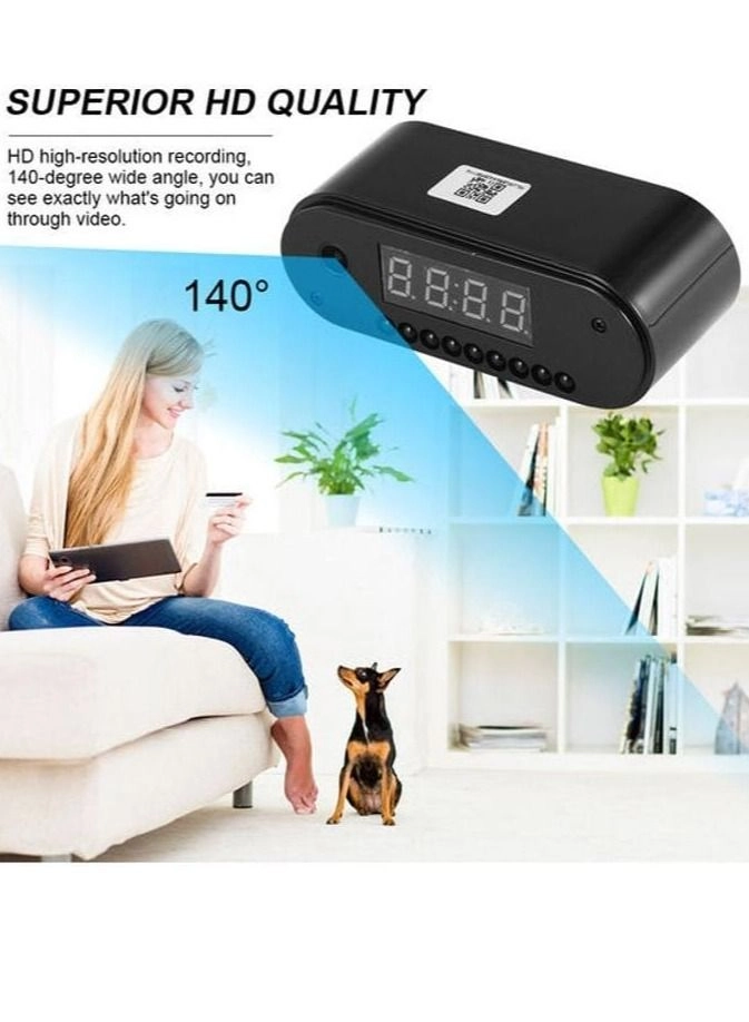 Wireless Hidden Spy Wifi Mini Camera Digital Table Clock - 1080P