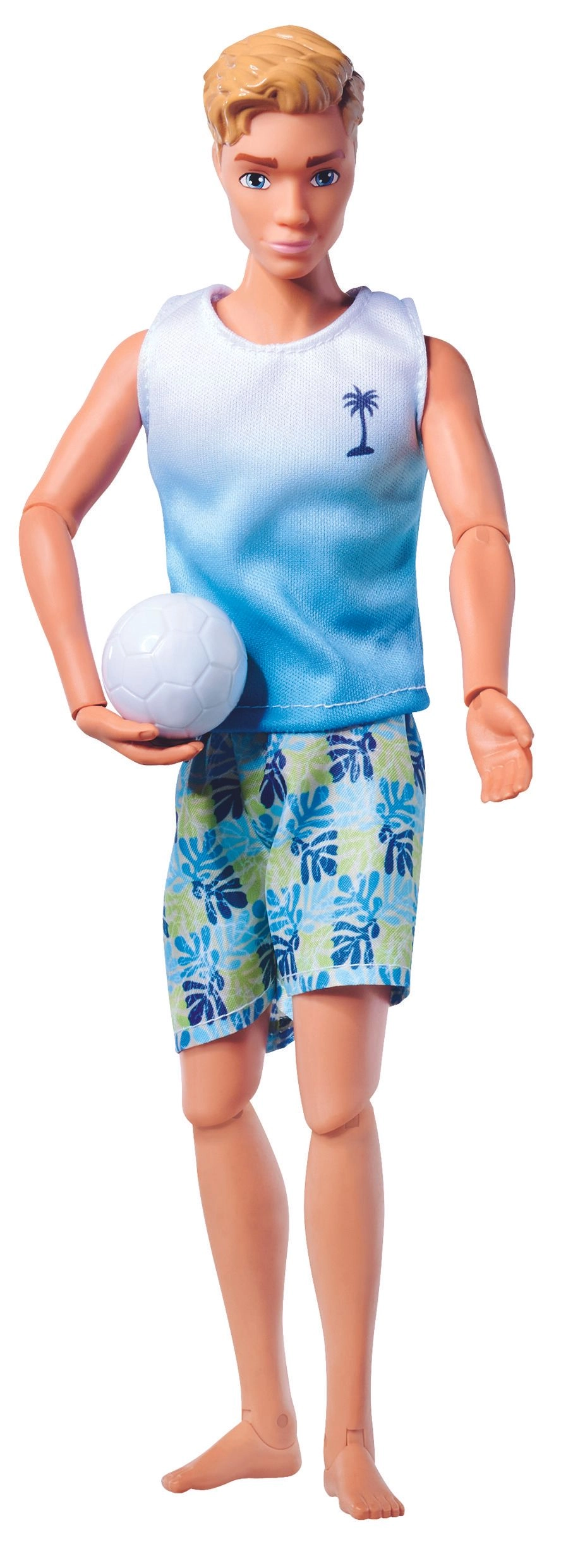 Kevin Toy Doll - 30 cm Plastic Swimming Trunks T-Shirt Volleyball Ages 3+