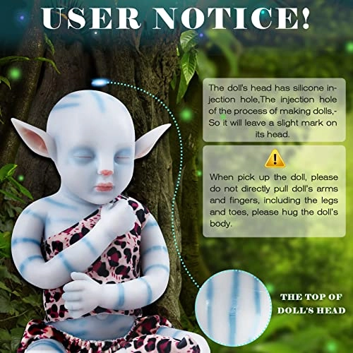 Avatar Baby Doll - 17 Inch Silicone Blue