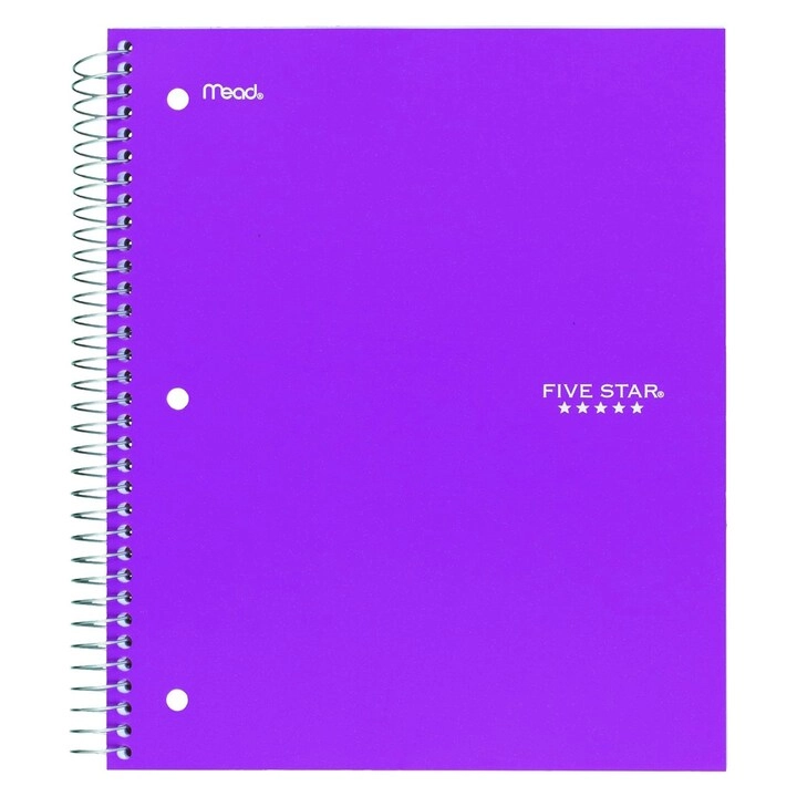 3 Subject Notebook Spiral - Lined 150 Sheets