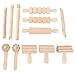 Textured Rolling Pins Wooden Clay Stamp