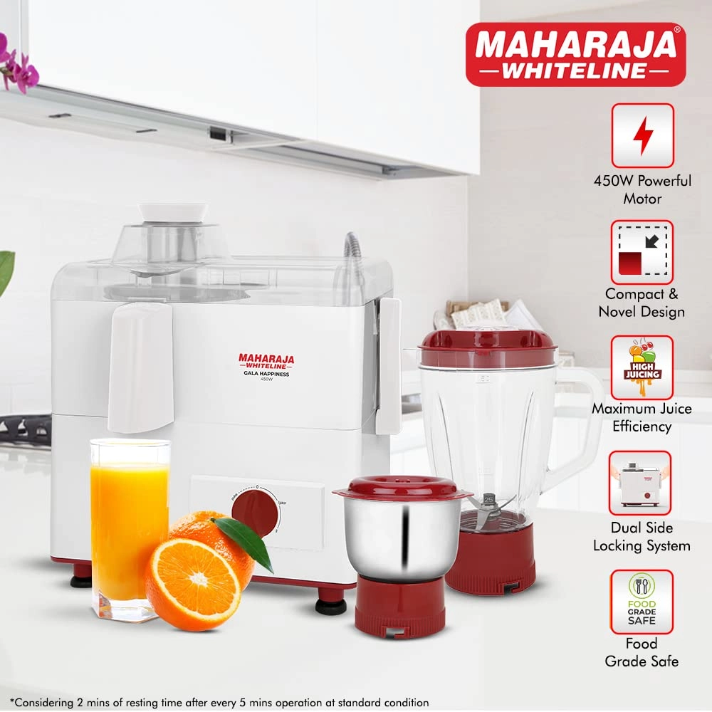Gala Happiness Juicer Mixer Grinder - 450 Watts