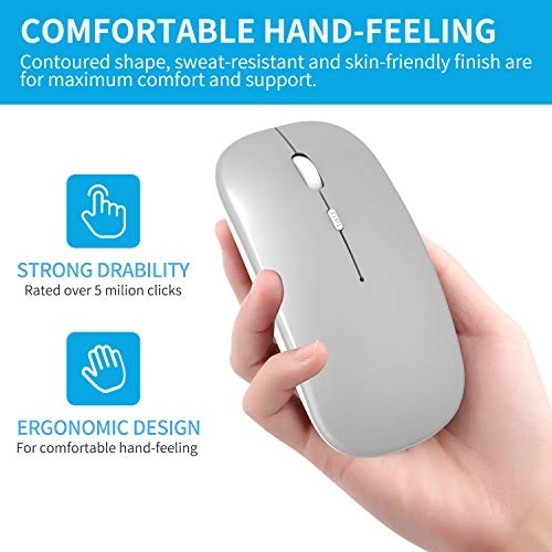 Slim Silent Rechargeable Optical Mouse - Wireless