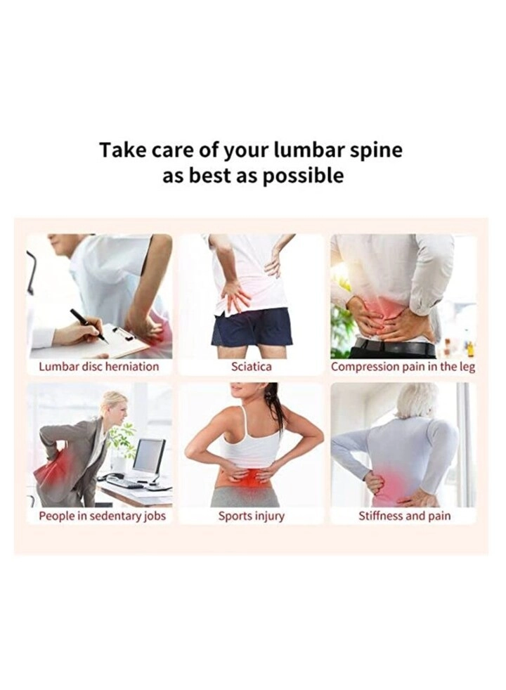 Lower Back Massager - Heat Vibration Airbag Traction