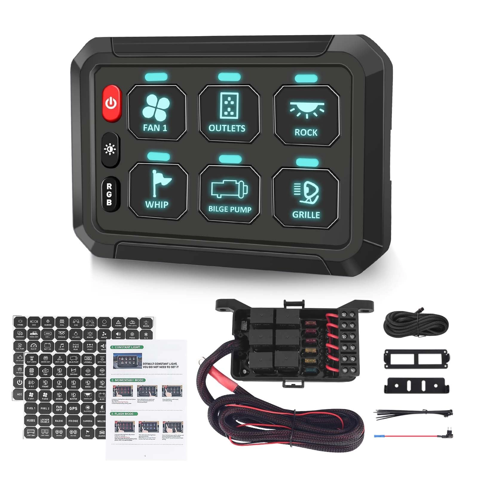 chelhead Relay-6 Gang - 12V RGB Waterproof