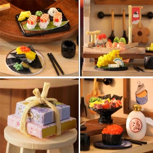 Miniature Wooden Dollhouse Furniture Kit - Creative Room 1:24