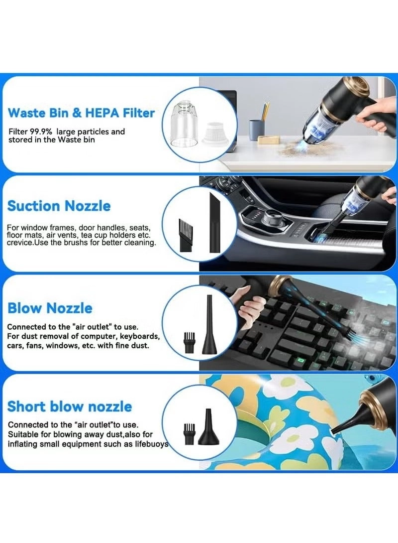 Handheld Vacuum Cleaner - 2x2000 mAh