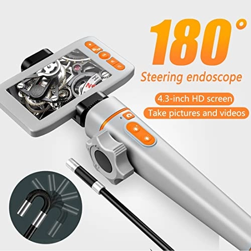 Articulating Borescope - 8.5mm 1080P 4.3" IPS