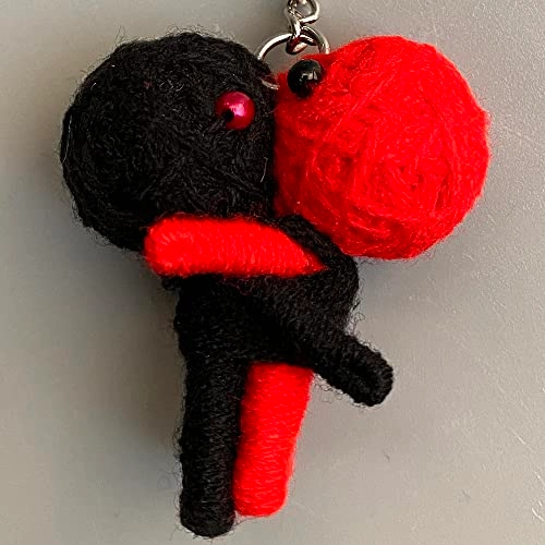 Lovers Voodoo String Doll Keychain - 7cm Handmade