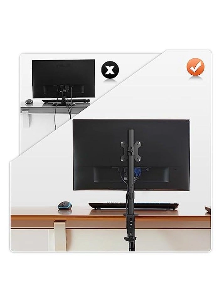 Single Monitor Arm - Single 13-32 Inch VESA 75x75/100x100mm