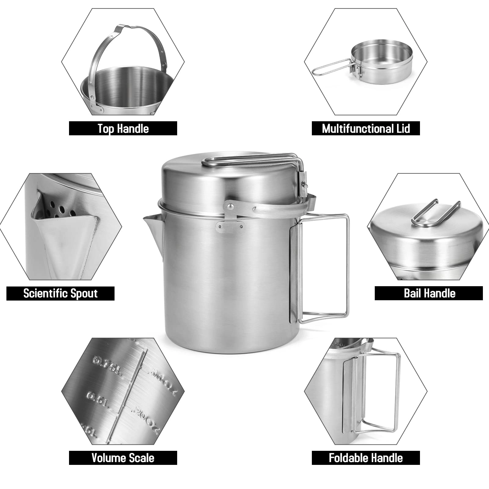 Camping Pot - 1.0 Count 1 Liters