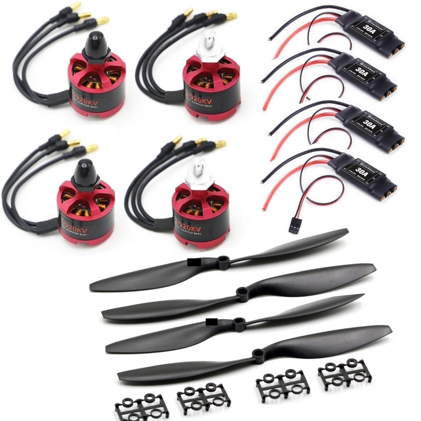 30A Brushless ESC + 3.5mm Connector + 2212 920KV Brushless Motor + 1045 Propeller